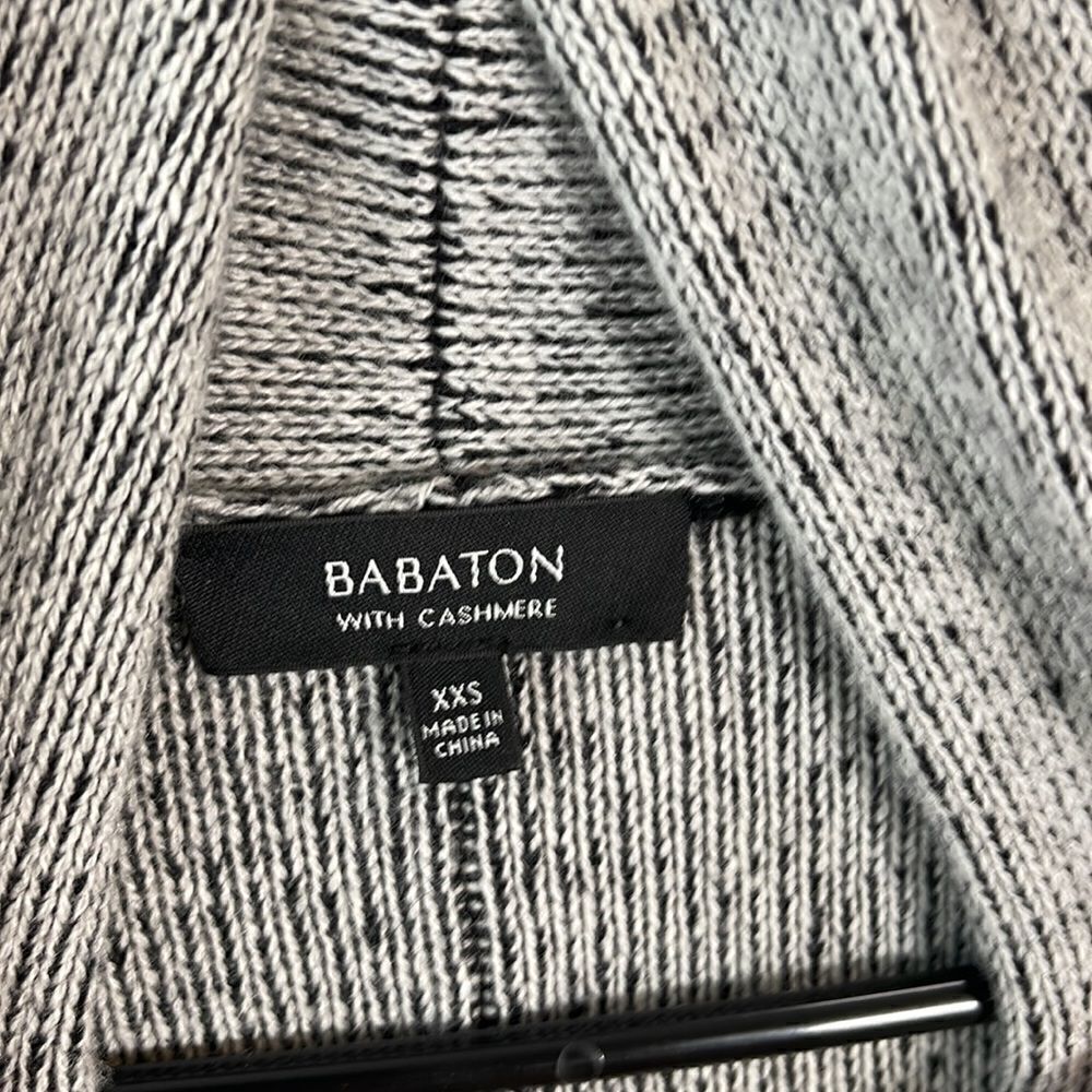 EUC Babaton Aritzia Cashmere Blend Gray Waterfall Cardigan XXS - Picture 6 of 8